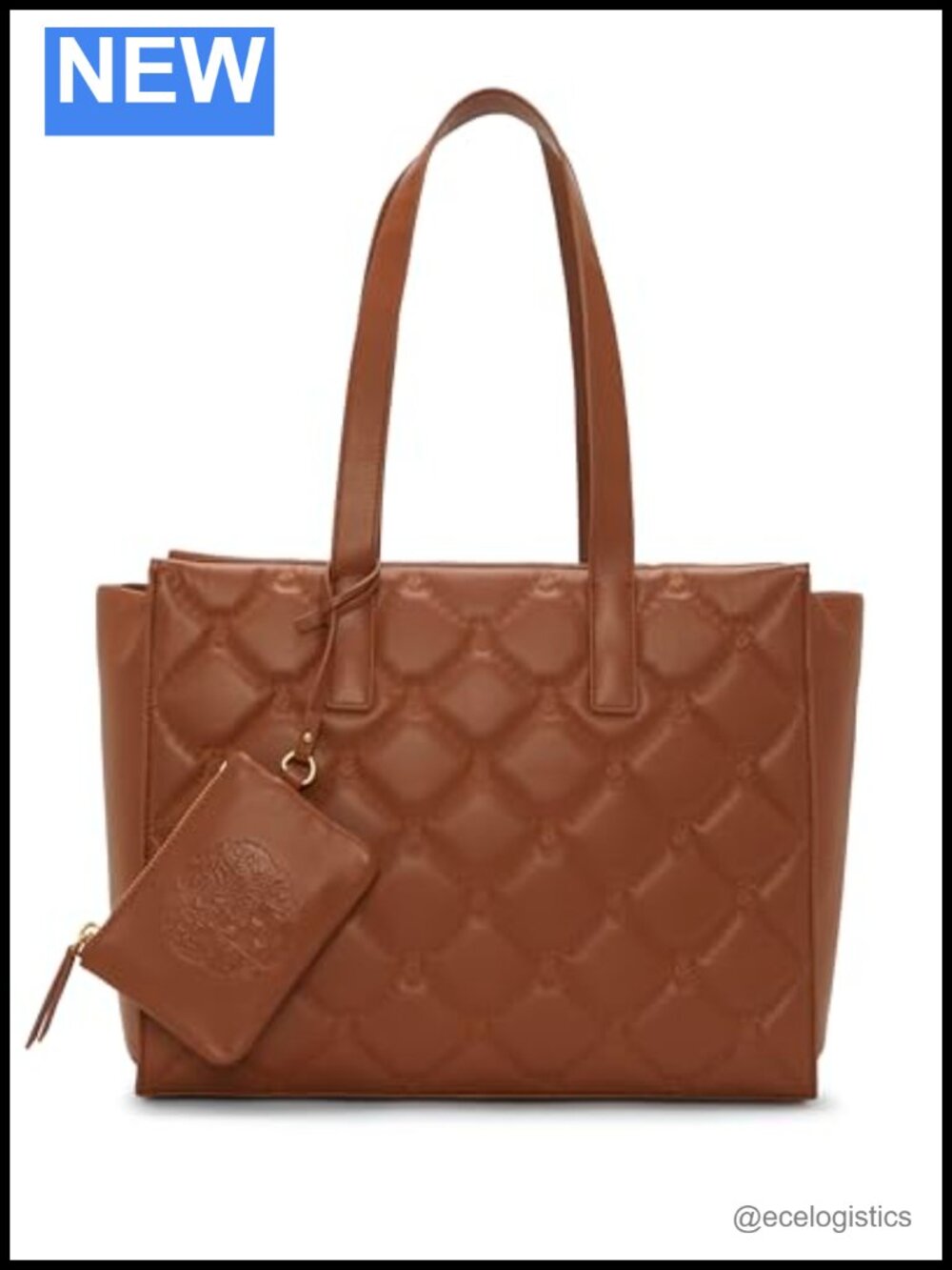 Vince Camuto Women Leather Tote Handbag with Zipper Closure